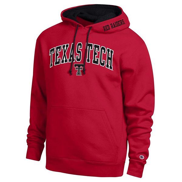 Men's Champion Red Texas Tech Red Raiders Arch Tackle Twill Hoodie