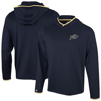 Men's Antigua Navy Navy Midshipmen Brink Color Pop Long Sleeve Hoodie T-Shirt
