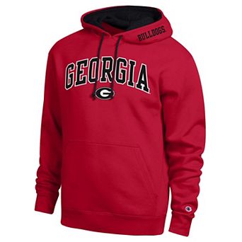 Men's Champion Red Georgia Bulldogs Arch Tackle Twill Hoodie