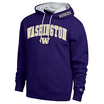 Men's Champion Purple Washington Huskies Arch Tackle Twill Hoodie
