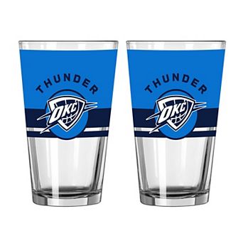 Logo Brands Oklahoma City Thunder Two-Piece 16oz. Horizon Pint Glass Set