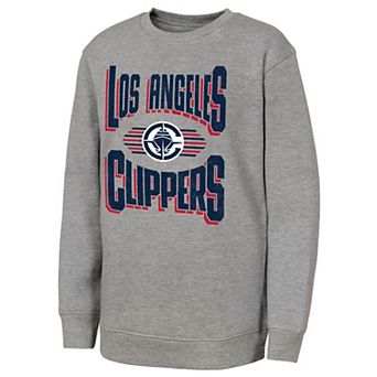 Youth Outerstuff Gray LA Clippers Jet Stream Sweatshirt
