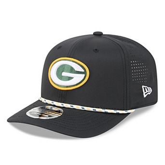 Men's New Era Black Green Bay Packers 9SEVENTY Adjustable Hat