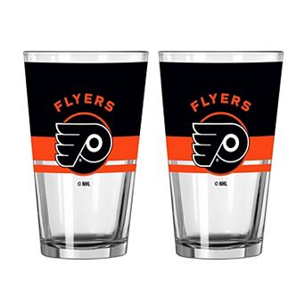 Logo Brands Philadelphia Flyers Two-Piece 16oz. Horizon Pint Glass Set