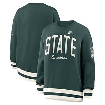 Women's Nike Green Michigan State Spartans Oversized Legacy Arch Phoenix Sweatshirt