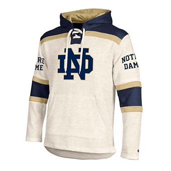 Men's Champion Cream Notre Dame Fighting Irish Lacer Fleece Hoodie