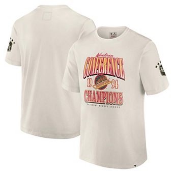 Men's Fanatics Cream Vancouver Canucks Decades Collection Timeless T-Shirt