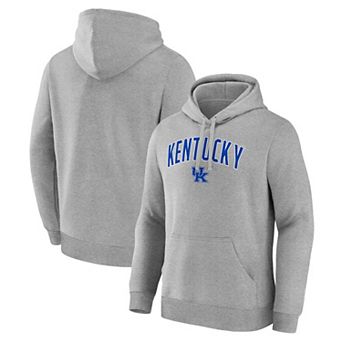 Men's Logo Athletic Heather Gray Kentucky Wildcats Primary Logo Fleece Pullover Hoodie