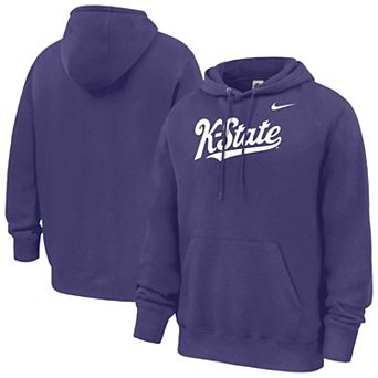 Men's Nike Purple Kansas State Wildcats Script Club Fleece Hoodie