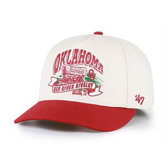 Unisex '47 Natural/Crimson Oklahoma Sooners Red River Rivalry Hitch Adjustable Hat