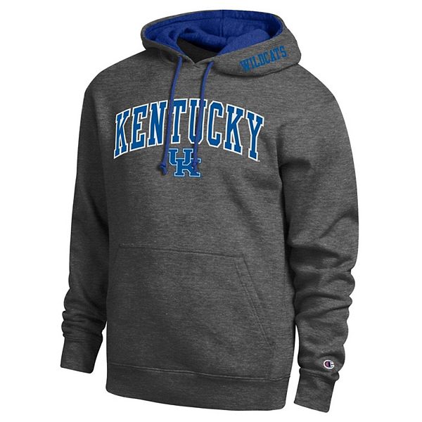 Men's Champion Charcoal Kentucky Wildcats Arch Tackle Twill Hoodie