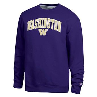 Men's Champion Purple Washington Huskies Arch Sweatshirt