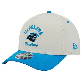 Men's New Era Cream/Blue Carolina Panthers Arch 9FORTY A-Frame M-Crown Adjustable Hat