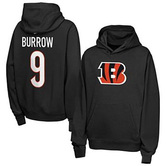 Youth Nike Joe Burrow Black Cincinnati Bengals Name & Number Club Fleece Hoodie