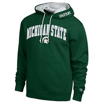 Men's Champion Green Michigan State Spartans Arch Tackle Twill Hoodie