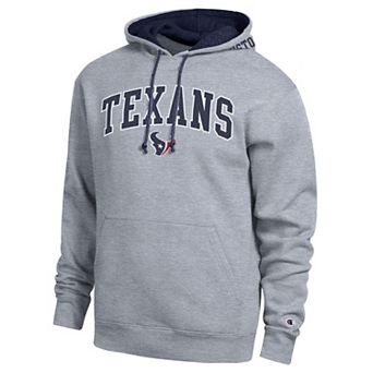 Men's Champion Heather Gray/Navy Houston Texans Contrast Hoodie