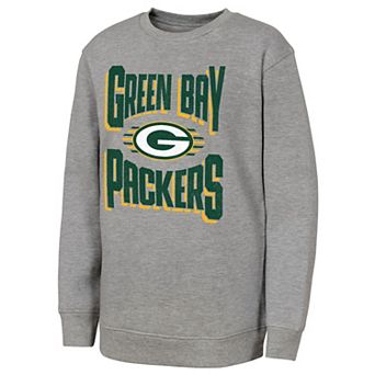 Youth Outerstuff Gray Green Bay Packers Jet Stream Sweatshirt