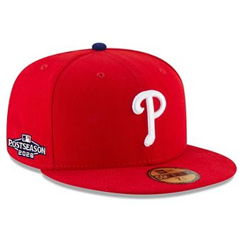 Men's New Era Red Philadelphia Phillies 2026 MLB Postseason Side Patch 59FIFTY Fitted Hat