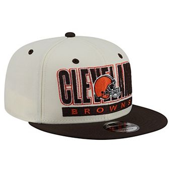 Men's New Era Cream/Brown Cleveland Browns Classic 9FIFTY Snapback Hat