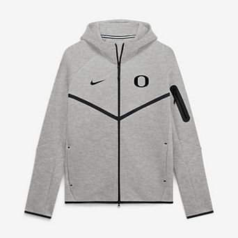 Men's Nike Gray Oregon Ducks Tech Fleece Raglan Full-Zip Windrunner Hoodie