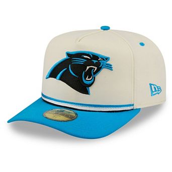Men's New Era Cream/Blue Carolina Panthers Vintage A-Frame 59FIFTY Fitted Hat