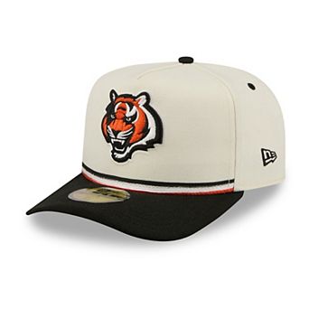 Men's New Era Cream/Black Cincinnati Bengals Vintage A-Frame 59FIFTY Fitted Hat