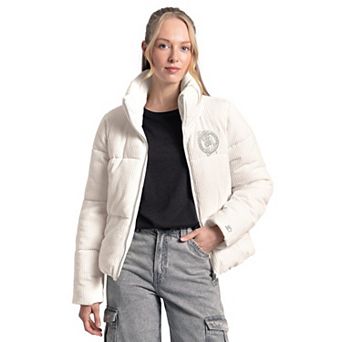 Women's Starter White Boston Celtics Double Score Bubble Jacket