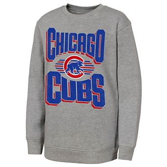 Youth Outerstuff Gray Chicago Cubs Jet Stream Sweatshirt
