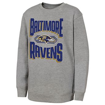 Youth Outerstuff Gray Baltimore Ravens Jet Stream Sweatshirt