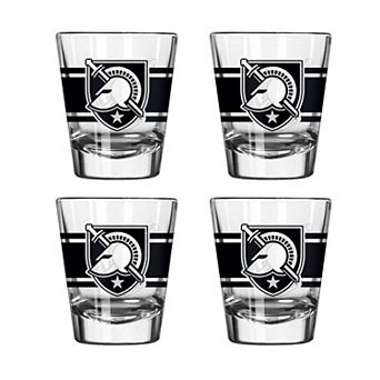 Logo Brands Army Black Knights Four-Piece Stripe Shot Glass Set