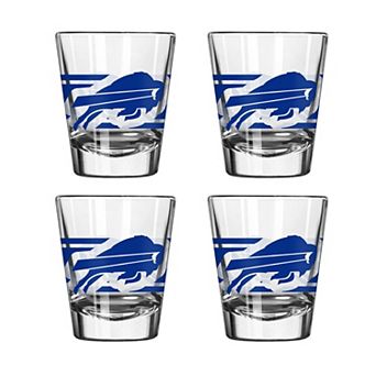 Logo Brands Buffalo Bills Four-Piece Stripe Shot Glass Set
