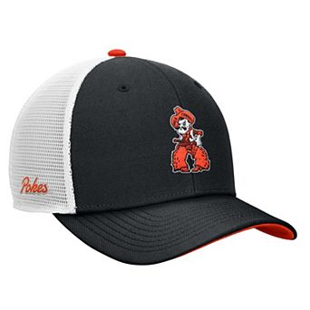 Men's Nike Black Oklahoma State Cowboys Legacy Mascot Adjustable Trucker Hat