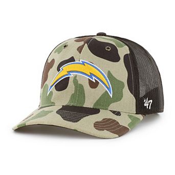 Men's Carhartt x '47 Duck Camo Los Angeles Chargers Adjustable Trucker Hat