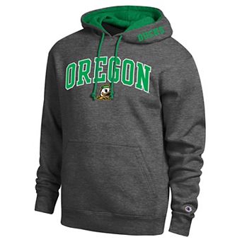 Men's Champion Charcoal Oregon Ducks Arch Tackle Twill Hoodie