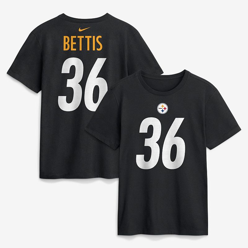 テ*シ様 NFL Steelers BETTIS アメフト　シャツ　ユニフォーム Men's Nike Jerome Bettis Black Pittsburgh Steelers Retired Name
