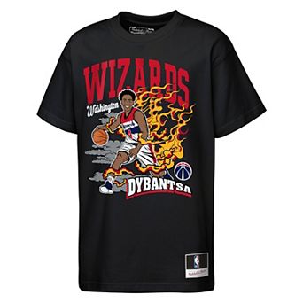 Youth Mitchell & Ness AJ Dybantsa Black Washington Wizards Fired Up T-Shirt