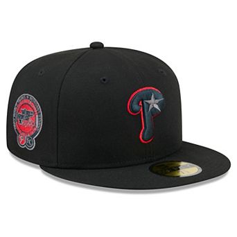 Men's New Era Black Philadelphia Phillies Color Pop 59FIFTY Fitted Hat