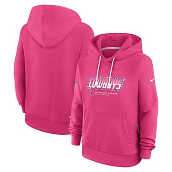Women's Nike Pink Dallas Cowboys 2026 NFL Crucial Catch Sideline Standard Issue Dri-FIT Pullover Hoodie