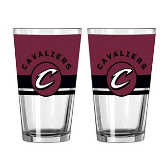 Logo Brands Cleveland Cavaliers Two-Piece 16oz. Horizon Pint Glass Set