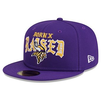 Men's New Era x Born x Raised Purple Minnesota Vikings 59FIFTY Fitted Hat