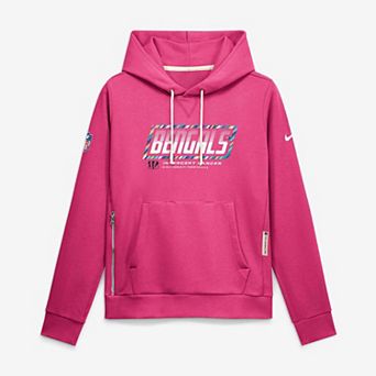 Women's Nike Pink Cincinnati Bengals 2026 NFL Crucial Catch Sideline Standard Issue Dri-FIT Pullover Hoodie