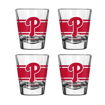 Logo Brands Philadelphia Phillies Four-Piece Stripe Shot Glass Set