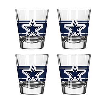 Logo Brands Dallas Cowboys Four-Piece Stripe Shot Glass Set