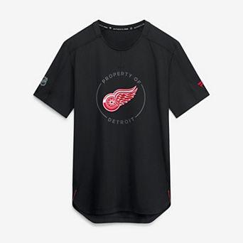 Men's Fanatics Black Detroit Red Wings Authentic Pro Train Performance T-Shirt