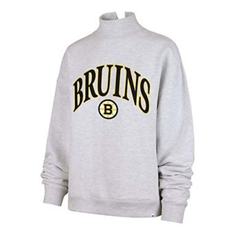 Women's '47 Gray Boston Bruins Vantage Mock Neck Fleece Sweatshirt