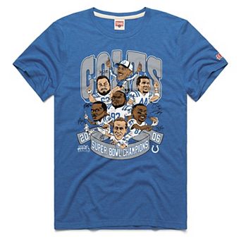 Unisex Homage Royal Indianapolis Colts Super Bowl XLI Tri-Blend T-Shirt