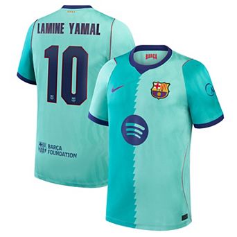 Men's Nike Lamine Yamal Turquoise Barcelona 2026/27 Third Stadium Replica Jersey