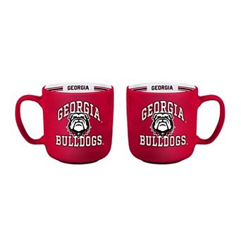 Logo Brands Georgia Bulldogs Two-Piece 15oz. Stripe Mug Set