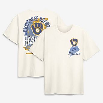 Men's Nike Cream Milwaukee Brewers Max90 Arch Heavyweight T-Shirt
