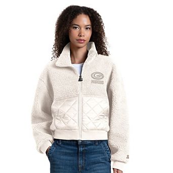 Women's Starter Cream Green Bay Packers Journeyman Sherpa Full-Zip Jacket